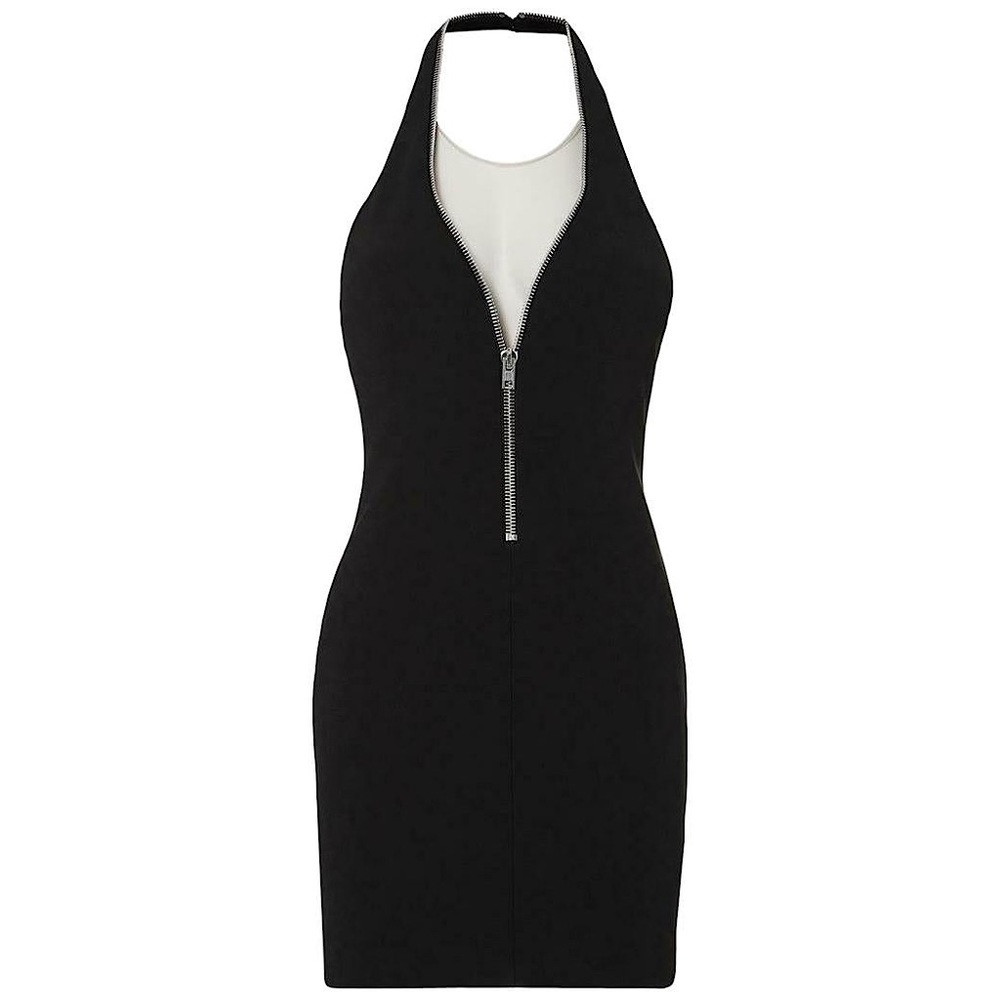 Like new Alexander Wang Zip-Embellished Halterneck Mini Dress 0 $795